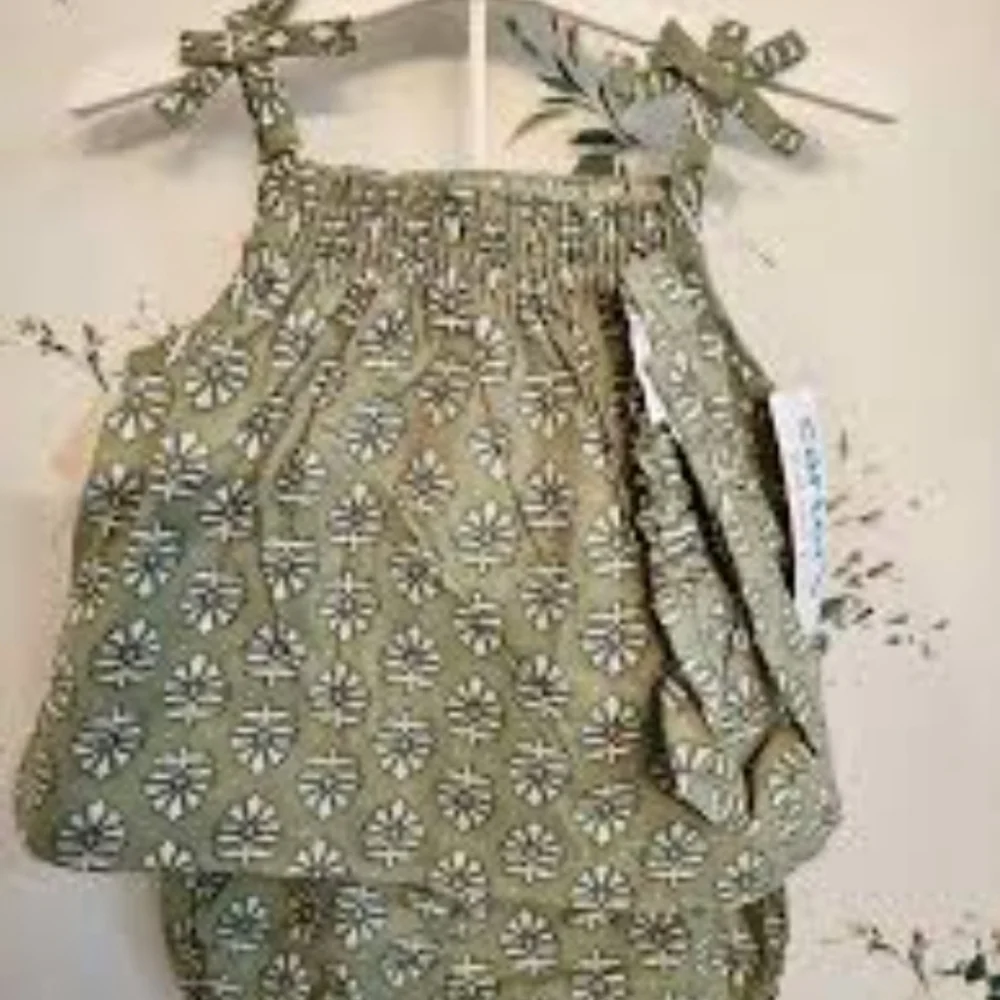 Super Cute Floral Green 3 Piece Set / Baby Girl Summer Spring Carters